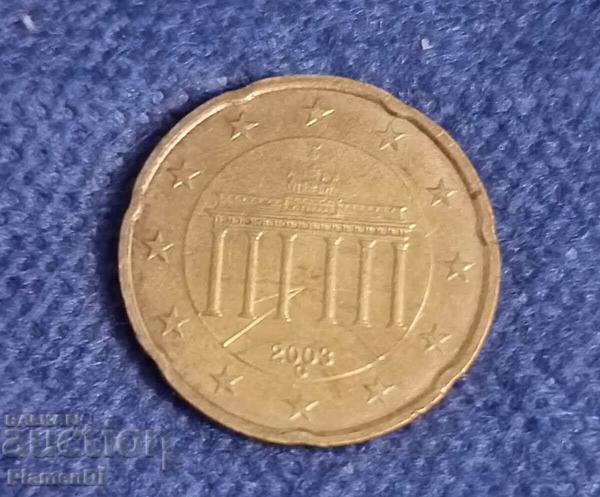 Coin from 20 euro cents 2003 with price 30.00 BGN | € 15.34 Coin from 20 euro cents 2003 with price 30.00 BGN | € 15.34