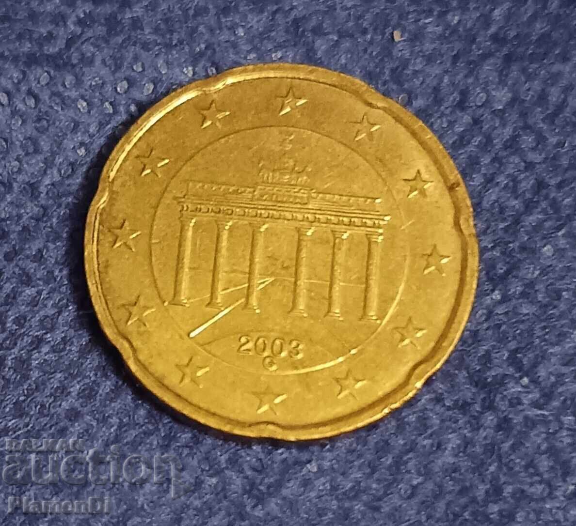 Аукцион Монета от 20 евро цента 2003година. Аукцион Монета от 20 евро цента 2003година.