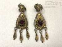 Renaissance filigree gold-plated earrings