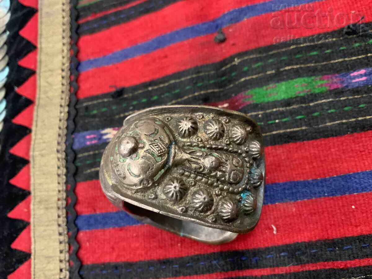 Auction Revival bracelet silver cut engraved enamel Auction Revival bracelet silver cut engraved enamel