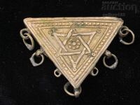 Muska amulet silver cut forged Revival