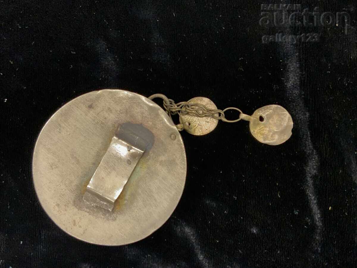 Auction Revival-era silver carved amulet Auction Revival-era silver carved amulet