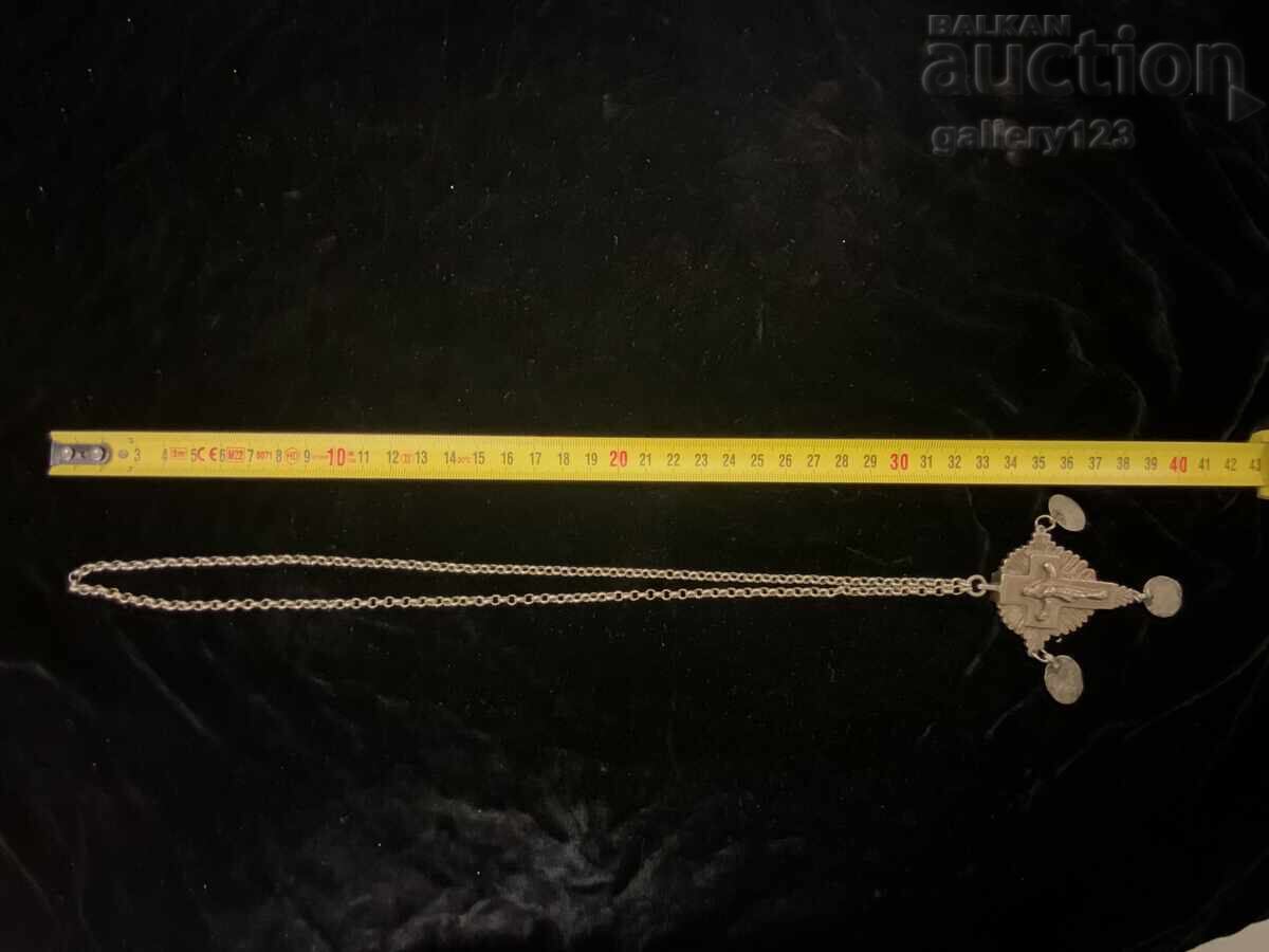 Renaissance double-sided cross Virgin Mary Christ silver cut - 5 Renaissance double-sided cross Virgin Mary Christ silver cut - 5