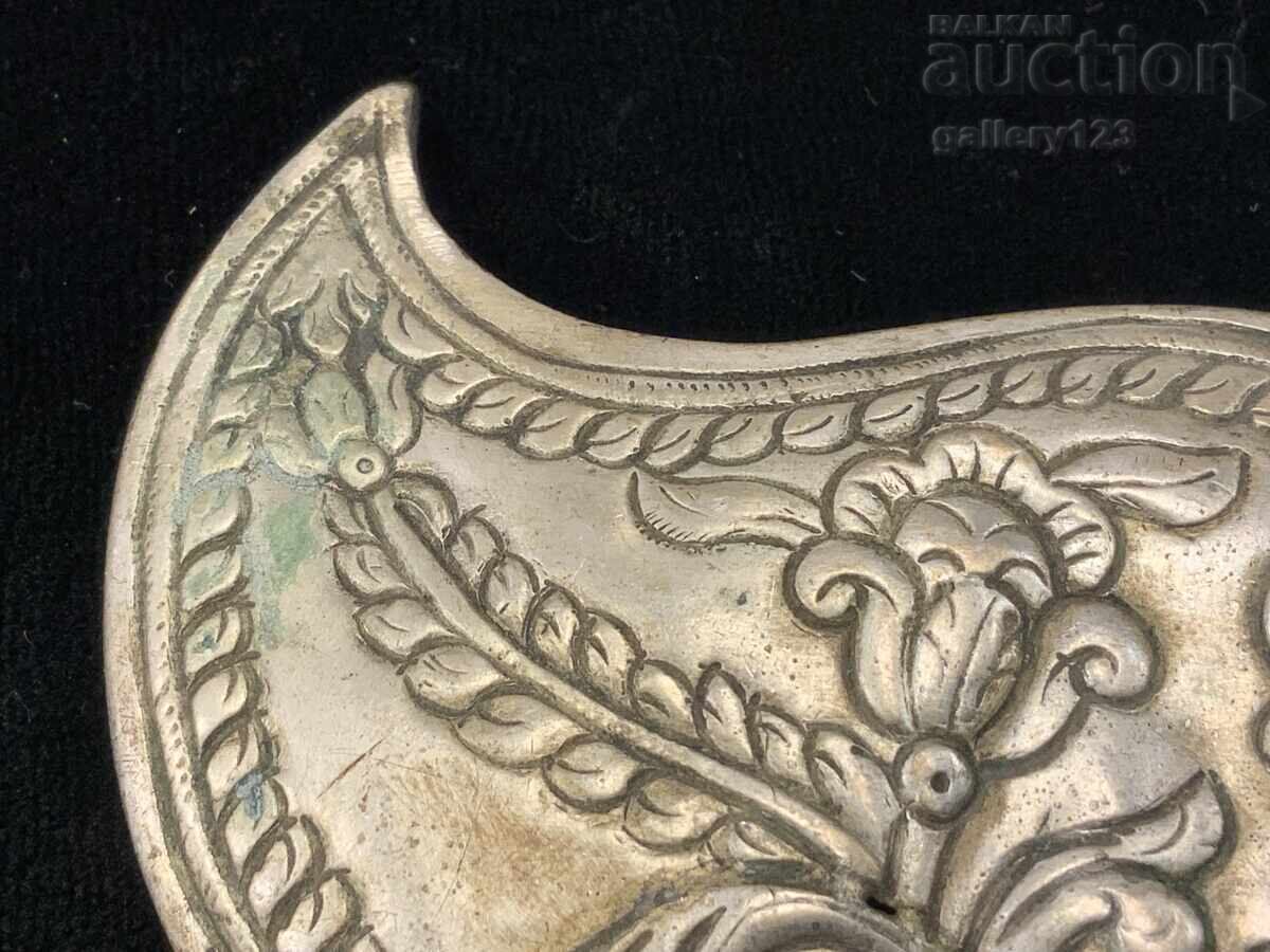 Auction Single silver pafta (buckle), cut, forged Auction Single silver pafta (buckle), cut, forged