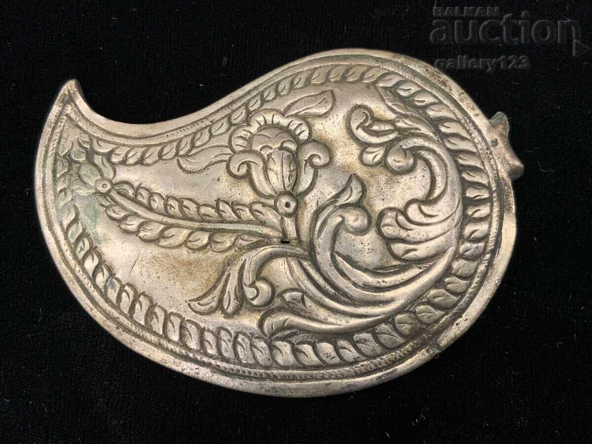 Single silver pafta (buckle), cut, forged Single silver pafta (buckle), cut, forged