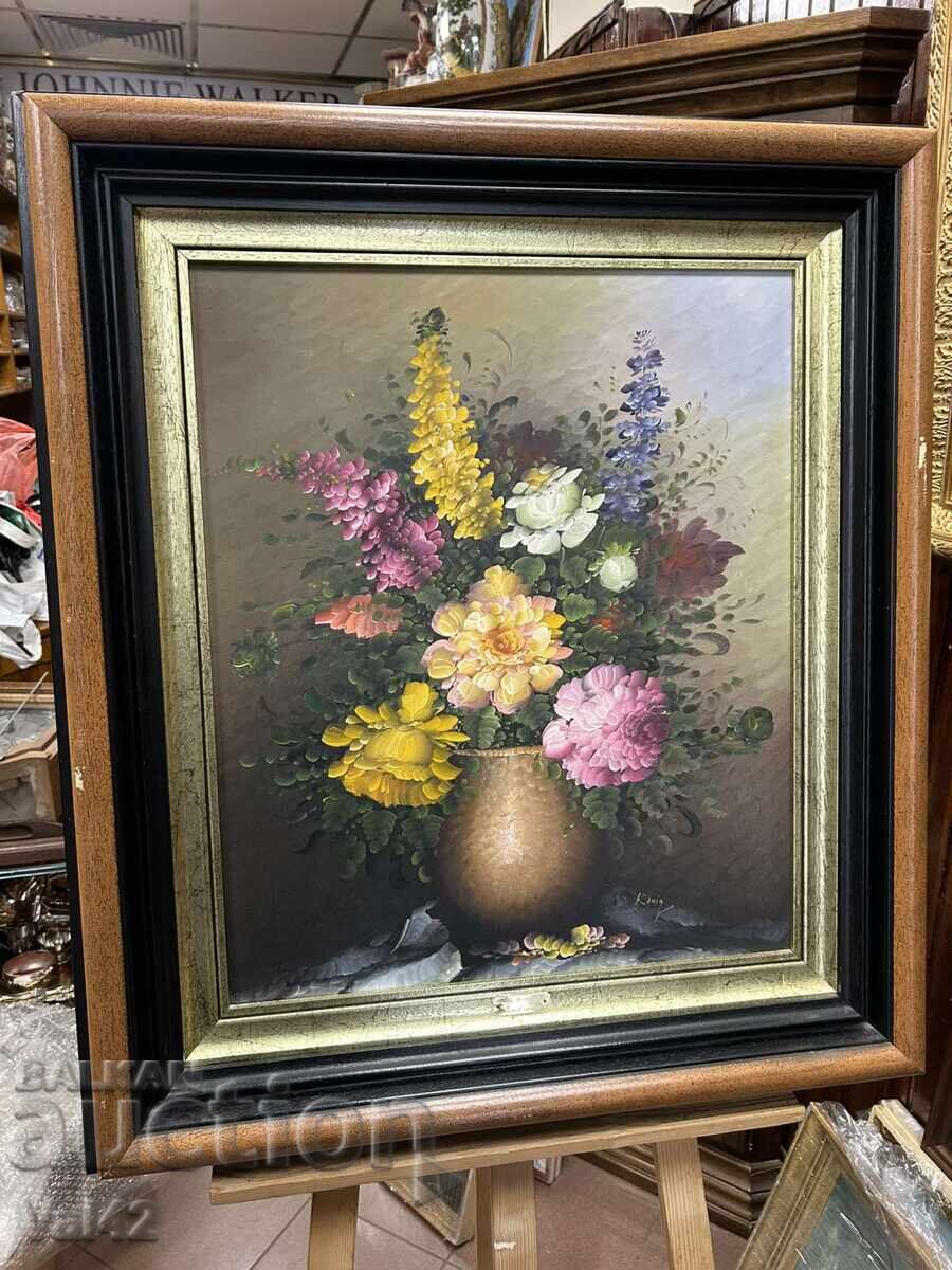 Delivery of King - Bouquet of flowers, oil on canvas, 73x83 cm Delivery of King - Bouquet of flowers, oil on canvas, 73x83 cm