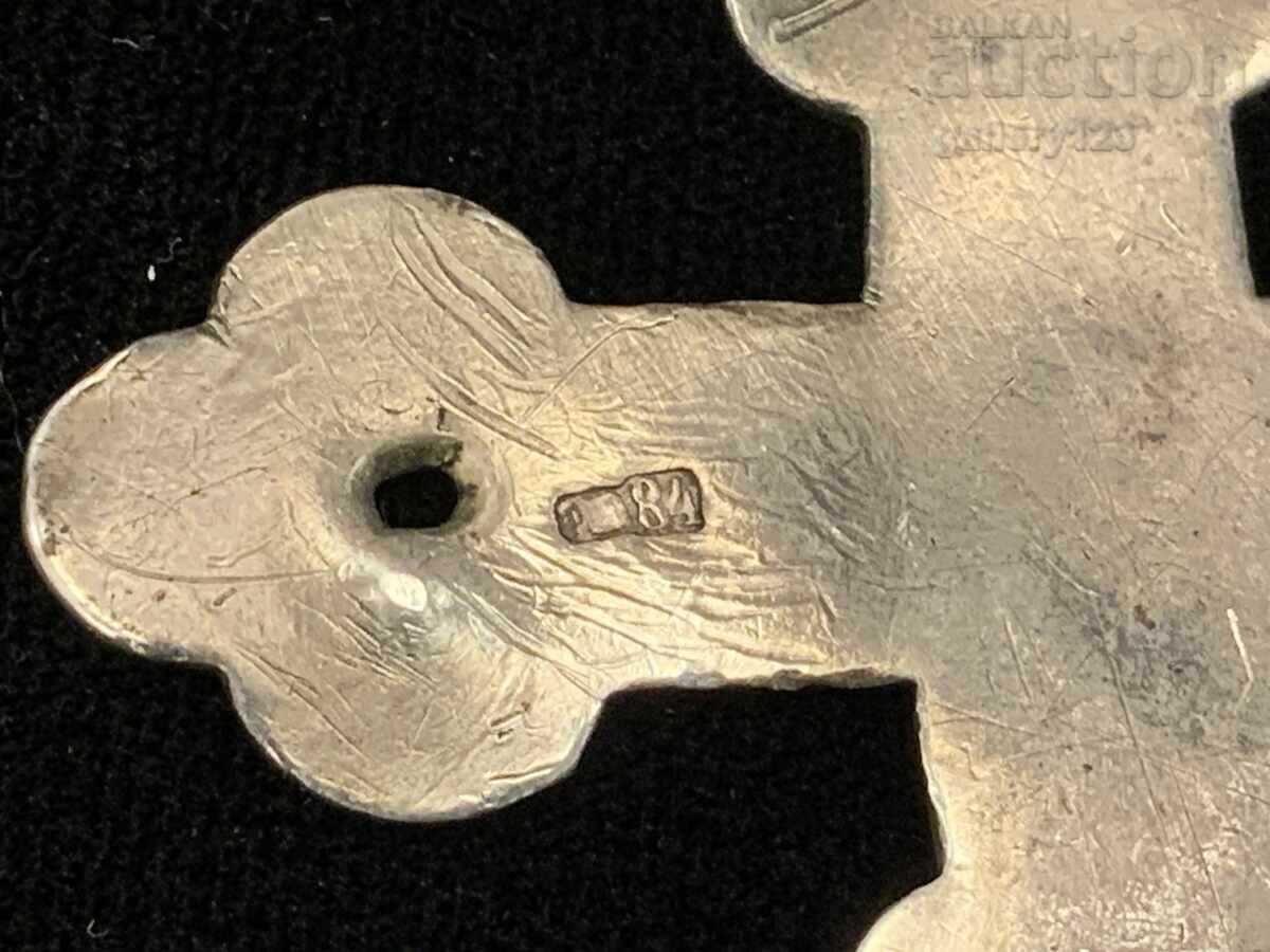 Russian Silver Cross, Silver, 84 Assay, Enamel with price 34.00 BGN | € 17.38 Russian Silver Cross, Silver, 84 Assay, Enamel with price 34.00 BGN | € 17.38