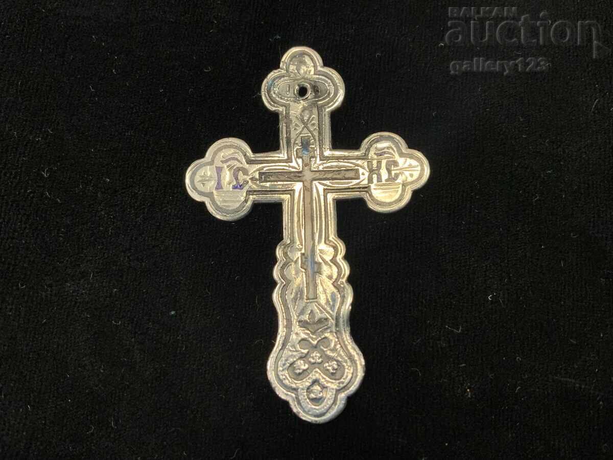 Russian Silver Cross, Silver, 84 Assay, Enamel Russian Silver Cross, Silver, 84 Assay, Enamel