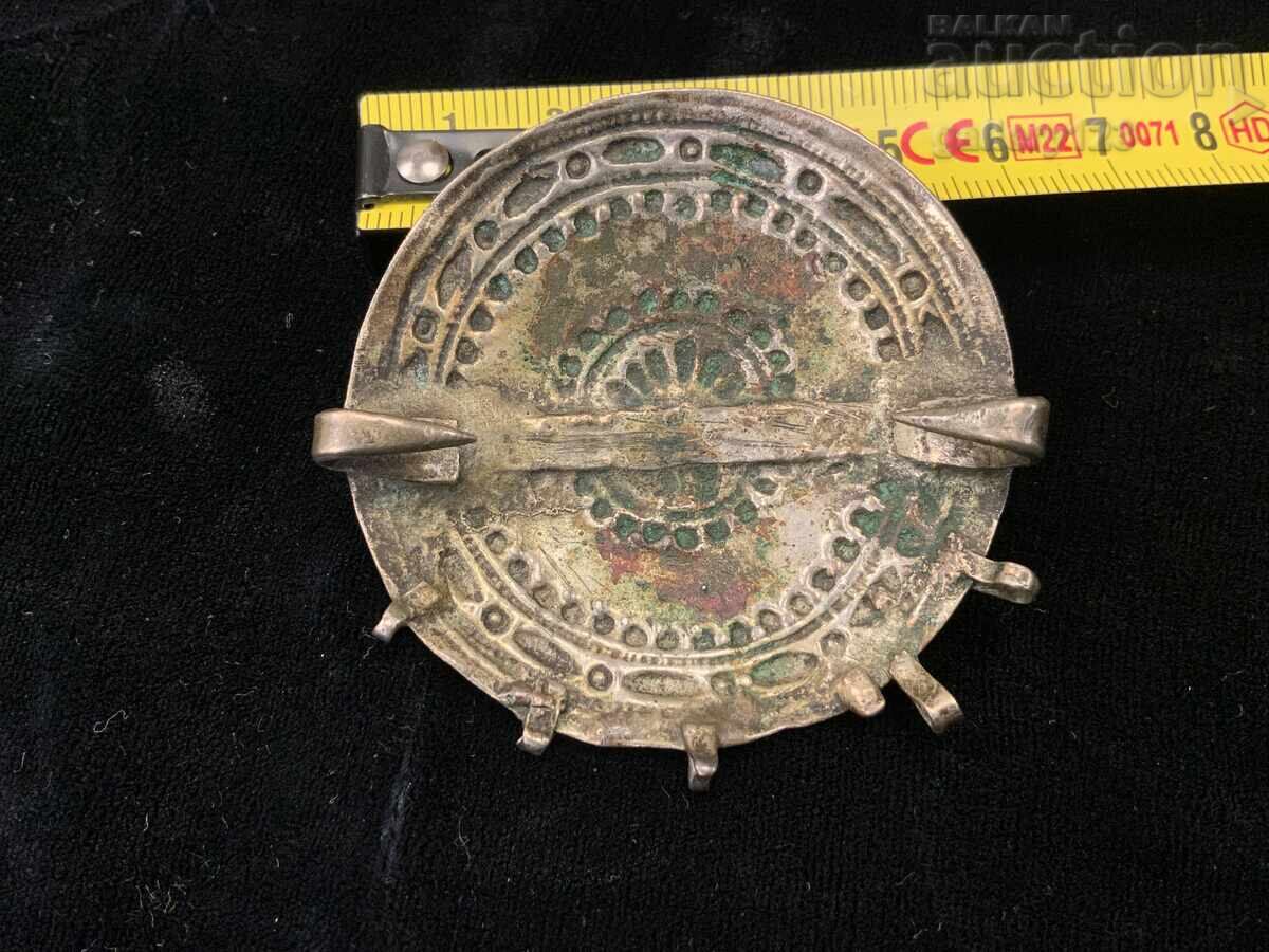 Auction Revival jewelry silver cut forged glass red Auction Revival jewelry silver cut forged glass red