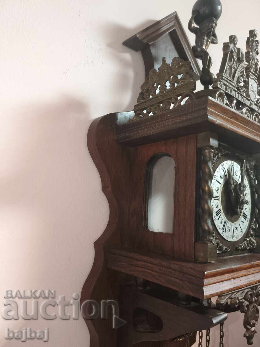 Холандски стенен механичен часовник с гонг - 5