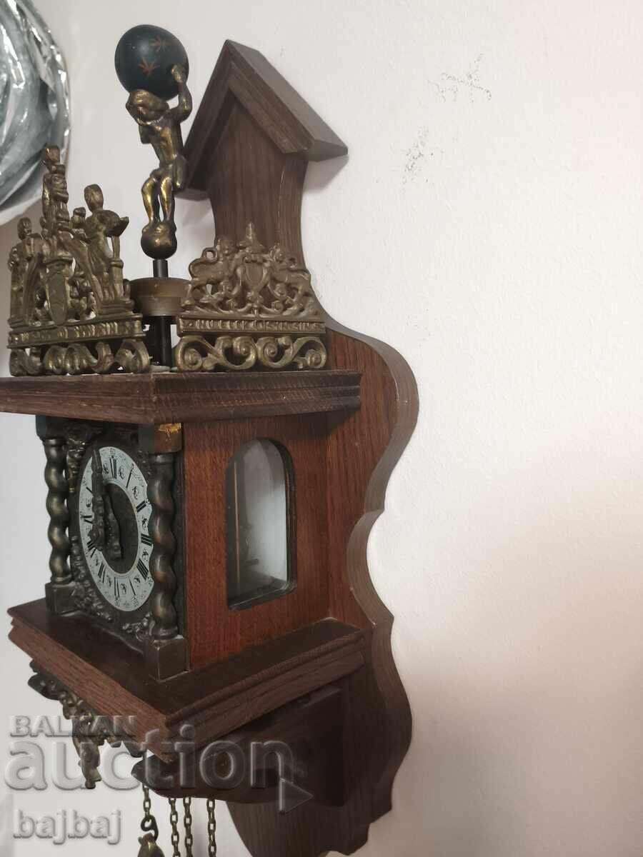 Холандски стенен механичен часовник с гонг - 6