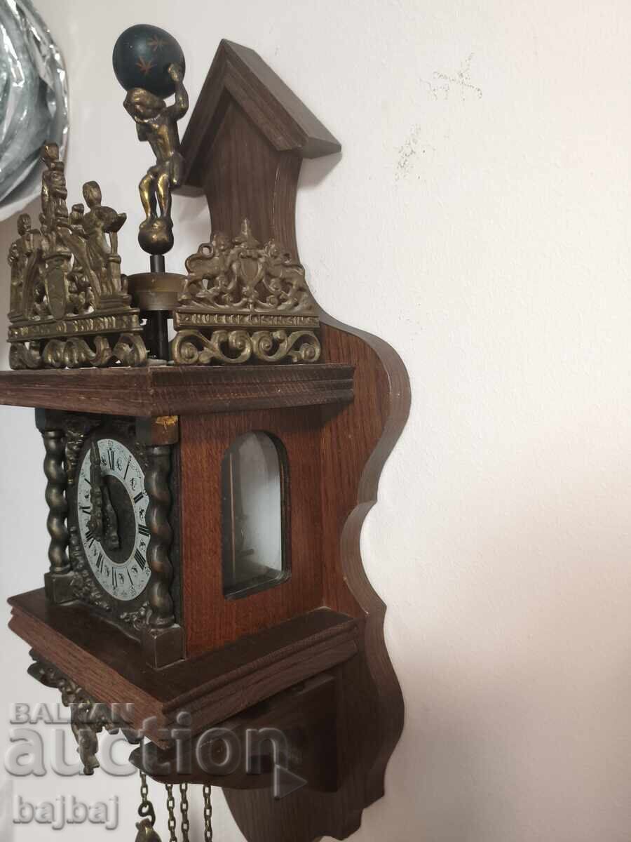 Холандски стенен механичен часовник с гонг - 6