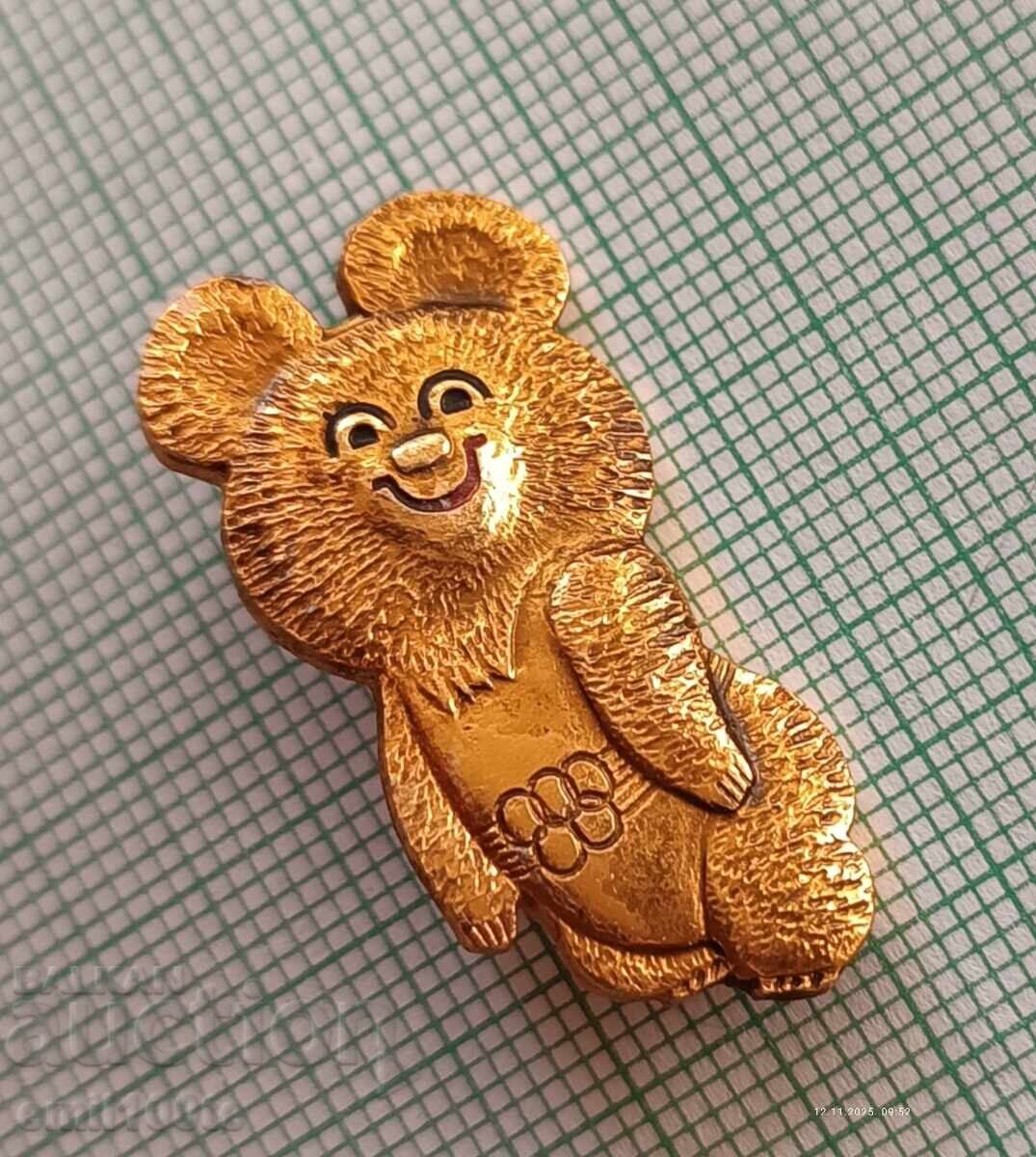 Auction  Badge - Misha Olympics Moscow 1980