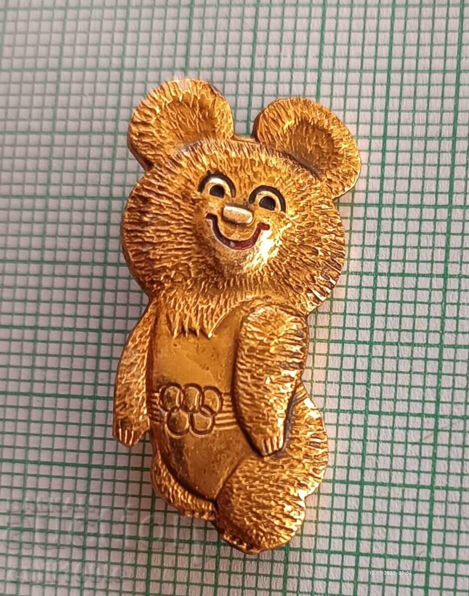 Badge - Misha Olympics Moscow 1980