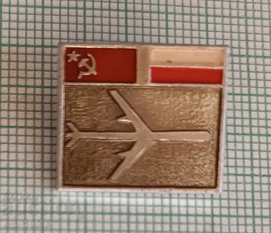 Badge - Aeroflot USSR Poland Badge - Aeroflot USSR Poland