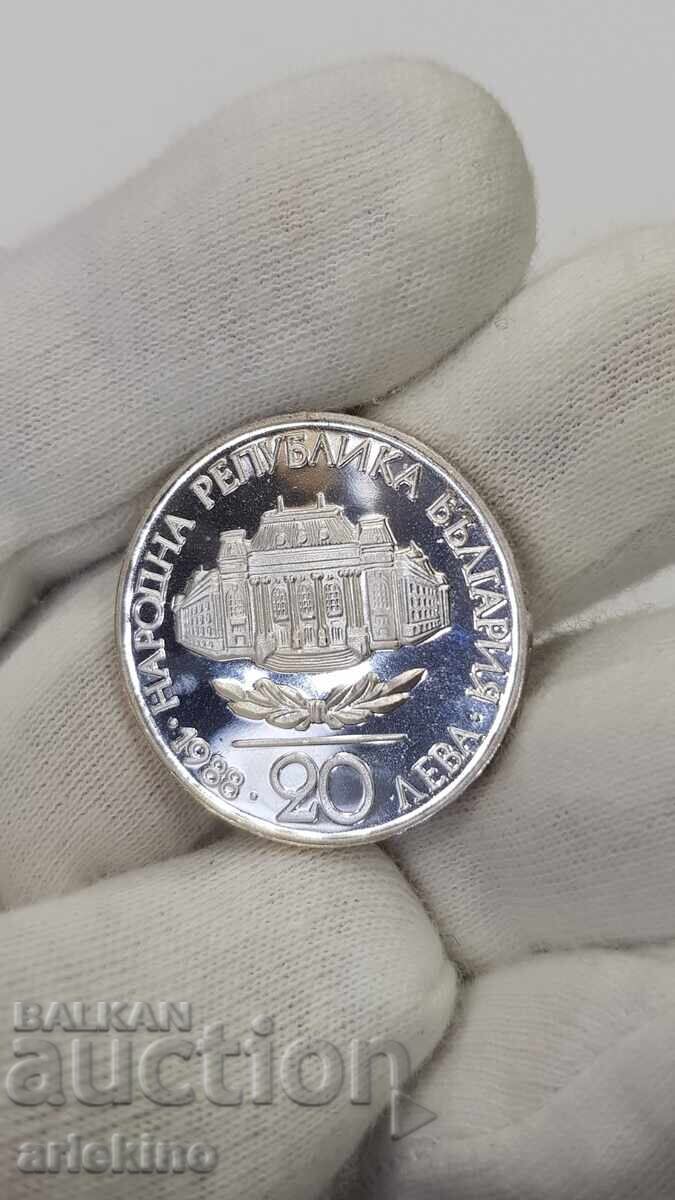 Livrarea Monedă de argint jubiliară 20 leva 1988 Clement de Ohrida Livrarea Monedă de argint jubiliară 20 leva 1988 Clement de Ohrida