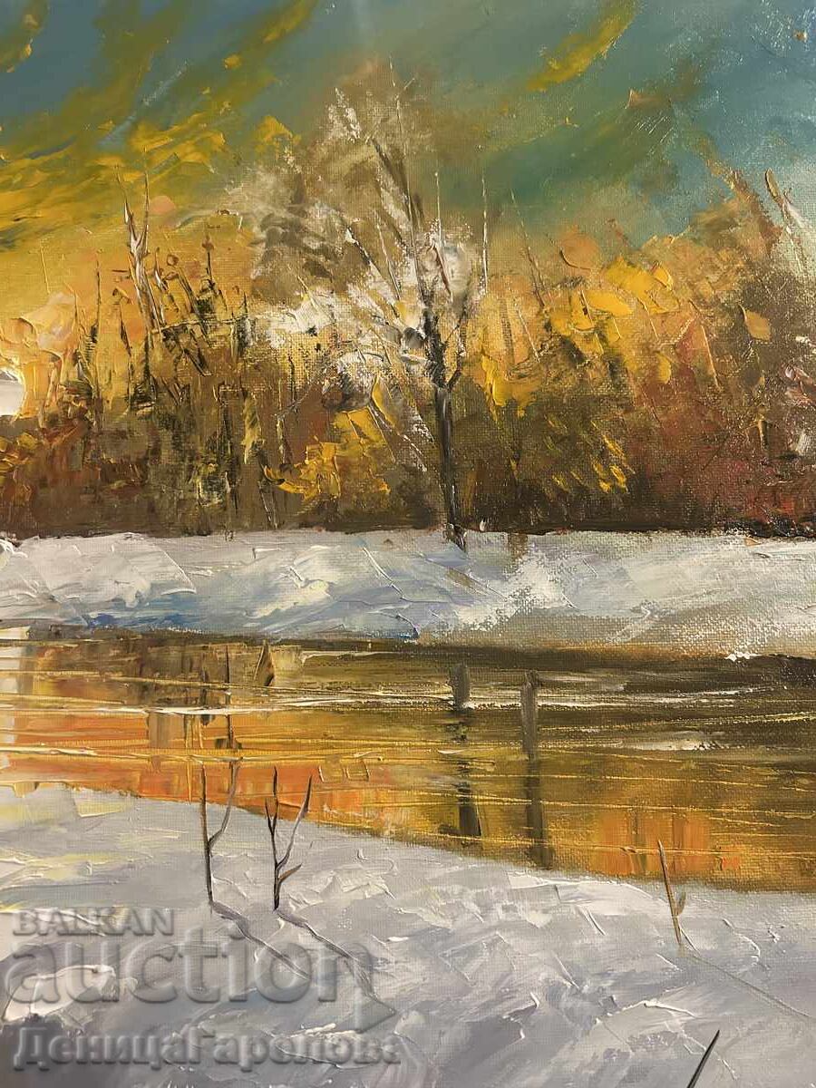 Auction Denitsa Garelova oil painting 50/40 "Winter Reflections" Auction Denitsa Garelova oil painting 50/40 "Winter Reflections"