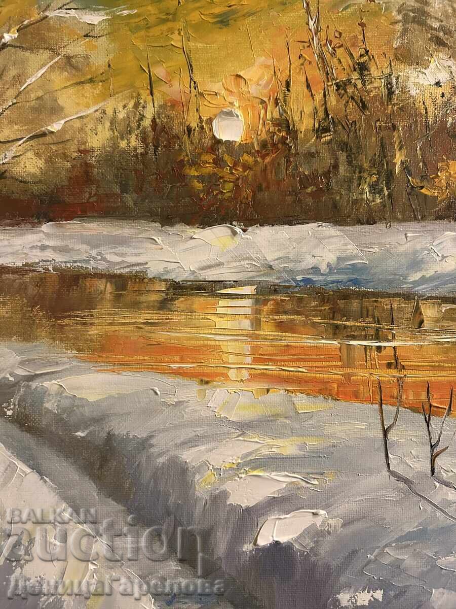 Denitsa Garelova oil painting 50/40 "Winter Reflections" - 5 Denitsa Garelova oil painting 50/40 "Winter Reflections" - 5
