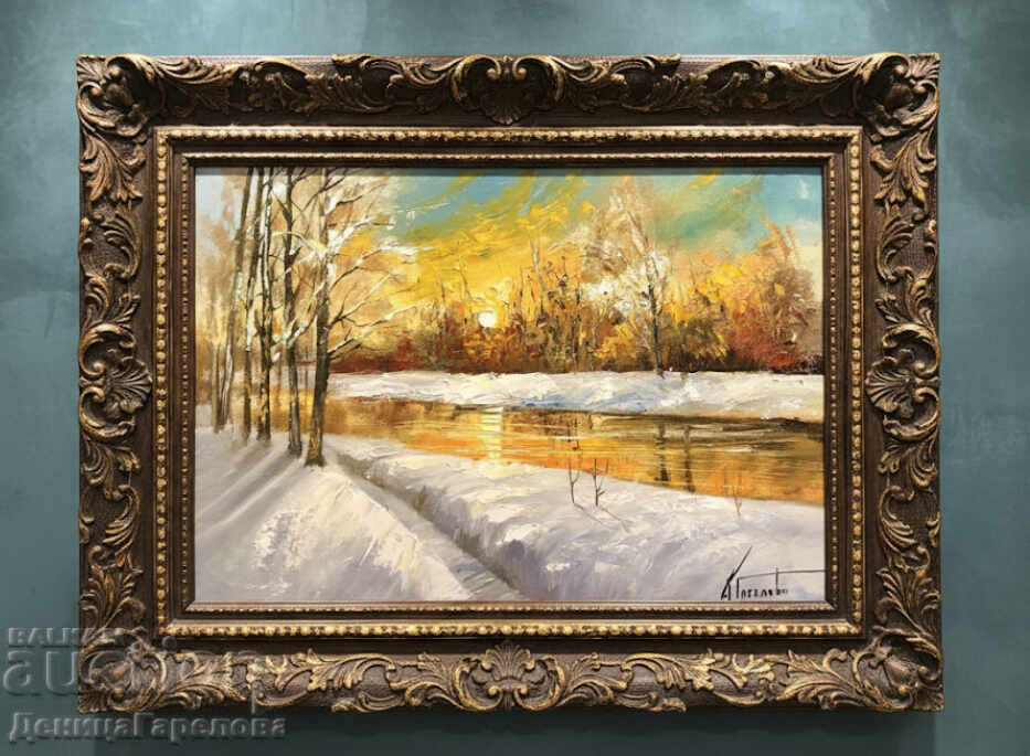 Denitsa Garelova oil painting 50/40 "Winter Reflections" - 6 Denitsa Garelova oil painting 50/40 "Winter Reflections" - 6