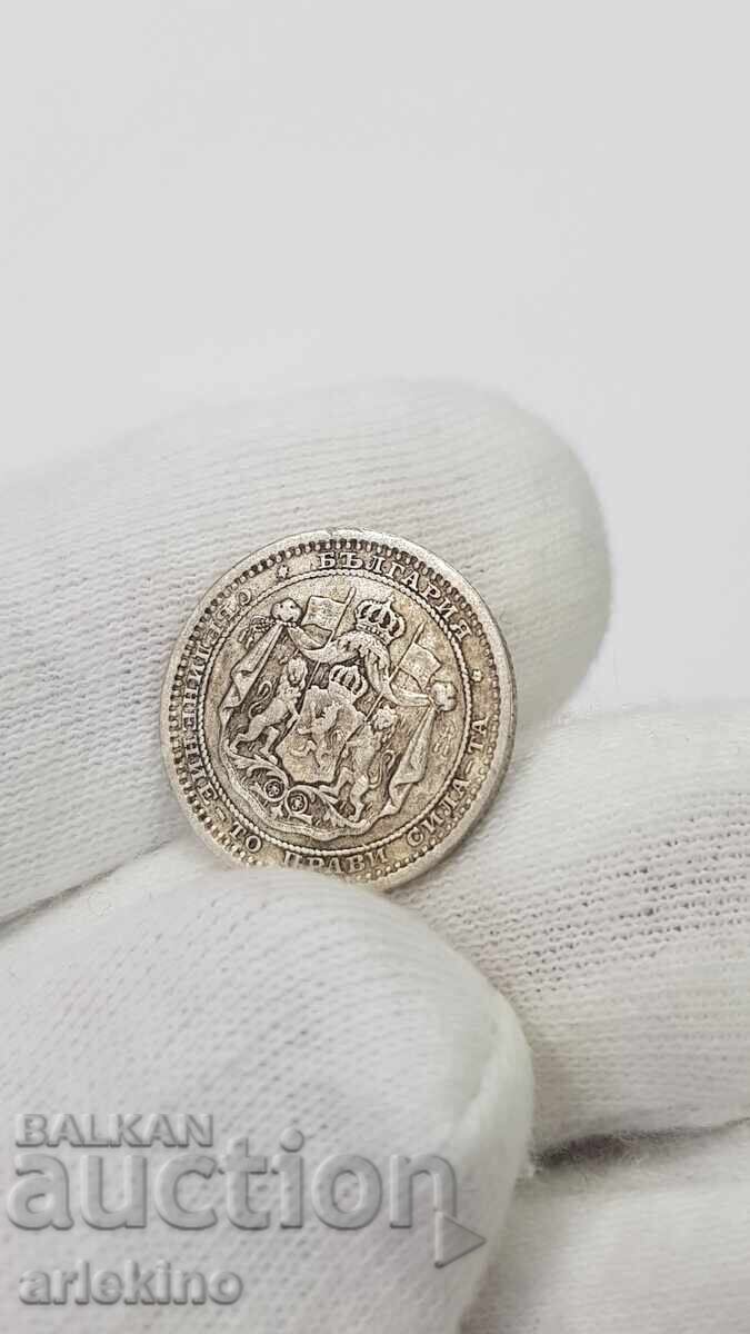 Monedă domnească de argint 50 de cenți 1883 - 5