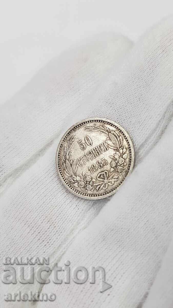 Auction  Princely silver coin 50 cents 1883
