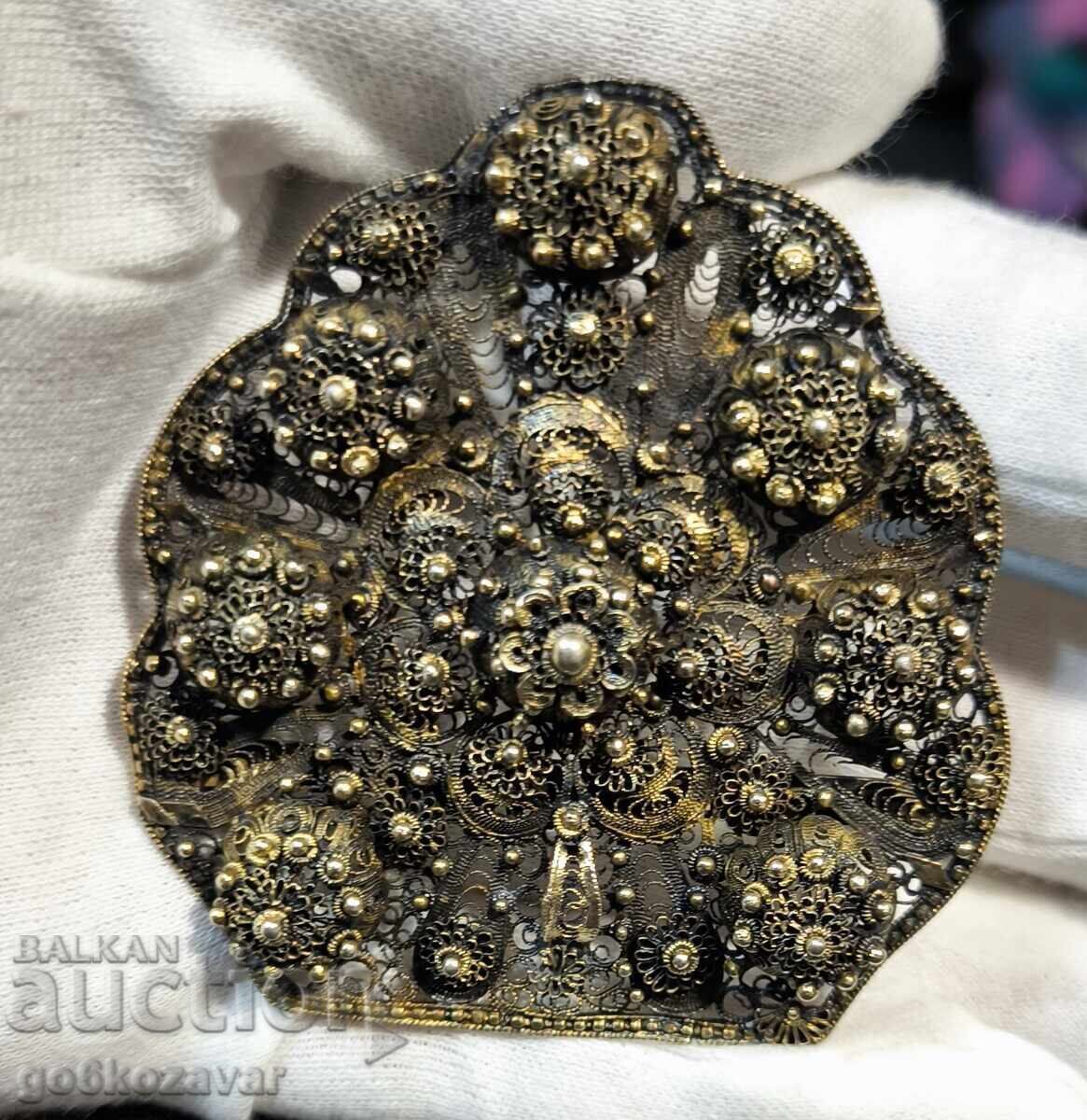 Brooch Over 200 Years Old Filigree! Unique Silver Gold! - 7 Brooch Over 200 Years Old Filigree! Unique Silver Gold! - 7