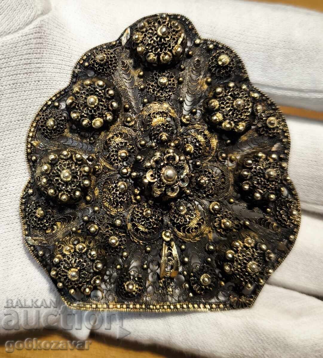 Brooch Over 200 Years Old Filigree! Unique Silver Gold! Brooch Over 200 Years Old Filigree! Unique Silver Gold!