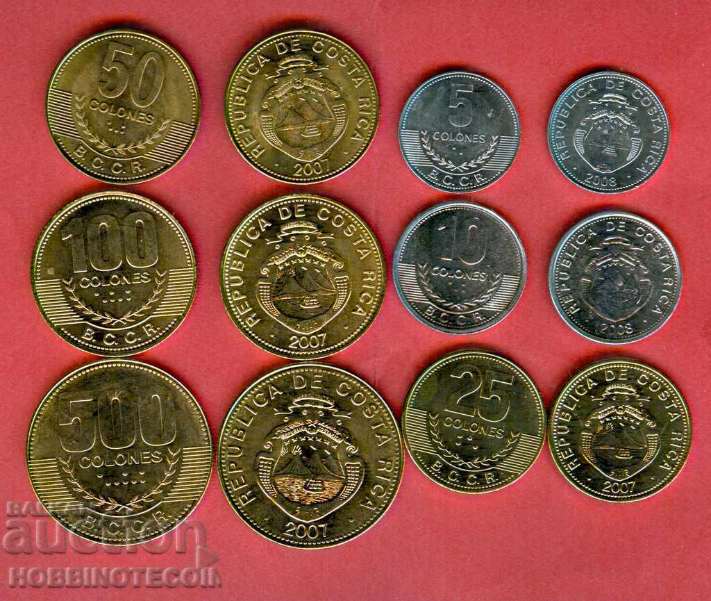 КОСТА РИКА COSTA RICA 5 10 25 50 100 500 СЕТ issue НОВИ UNC