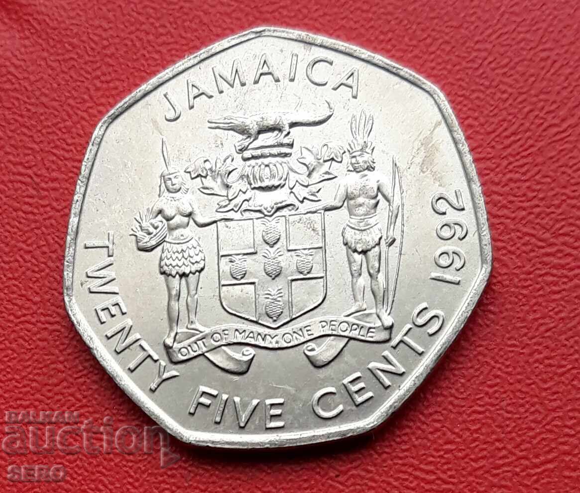 Jamaica - 25 Cents 1992 Jamaica - 25 Cents 1992