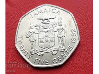 Jamaica - 25 Cents 1992