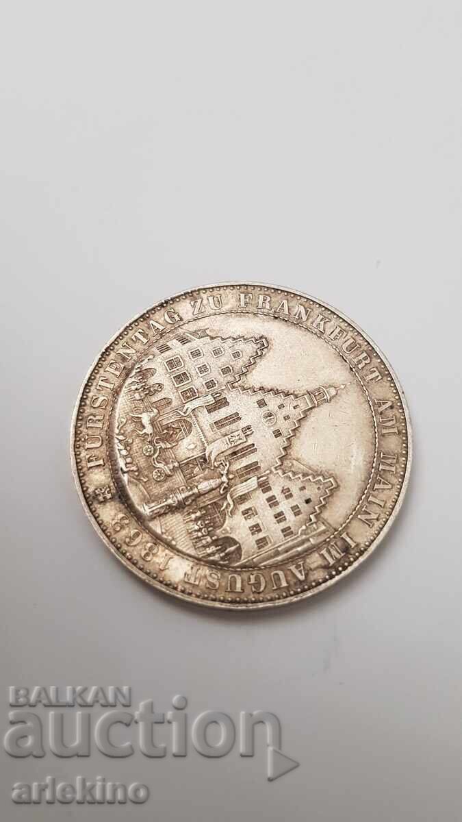 Rare Silver Coin Thaler 1863 - Frankfurt, Germany with price 450.00 BGN | € 230.08 Rare Silver Coin Thaler 1863 - Frankfurt, Germany with price 450.00 BGN | € 230.08