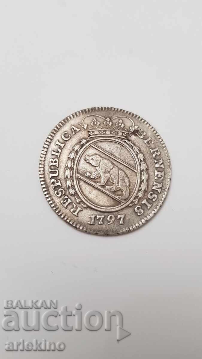 Licitație Monedă rară de argint 1/4 Taler 1797, Elveția Licitație Monedă rară de argint 1/4 Taler 1797, Elveția