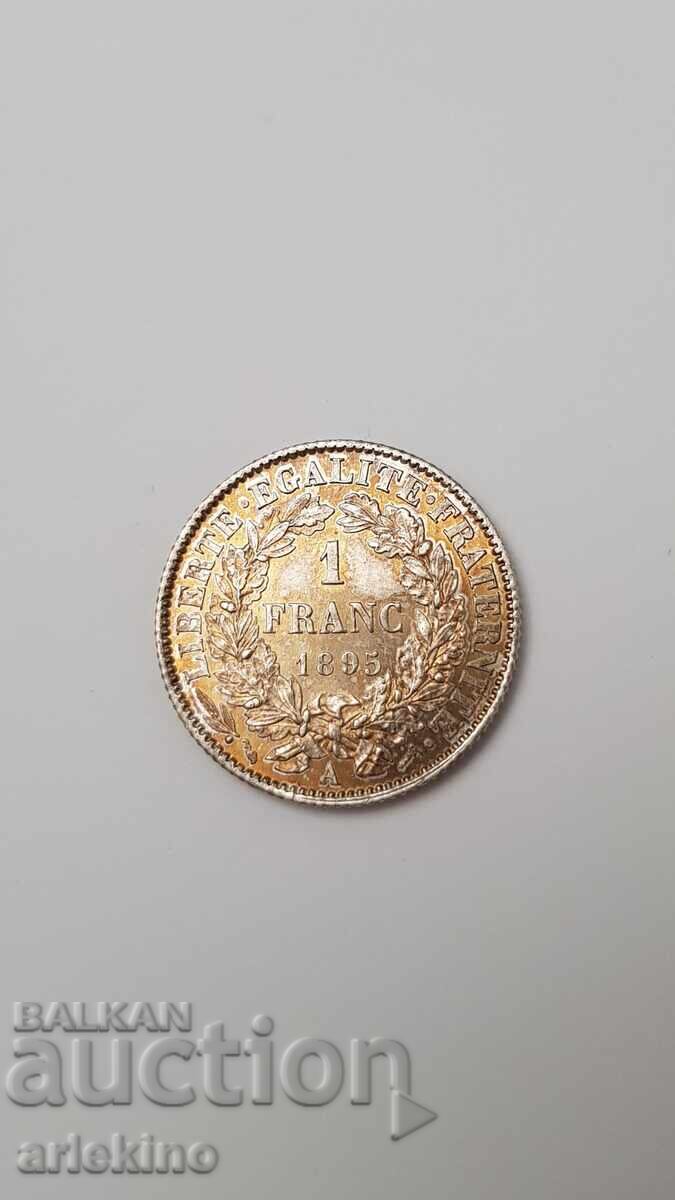 Κορυφαία ποιότητα σπάνιου ασημένιου νομίσματος 1 Φράγκο 1895 με τιμή 270.00 BGN | € 138.05 Κορυφαία ποιότητα σπάνιου ασημένιου νομίσματος 1 Φράγκο 1895 με τιμή 270.00 BGN | € 138.05