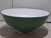 Reflector emailat dublu, lampă email, anii '60-'70