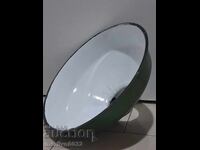 Reflector emailat dublu, lampă email, anii '60-'70