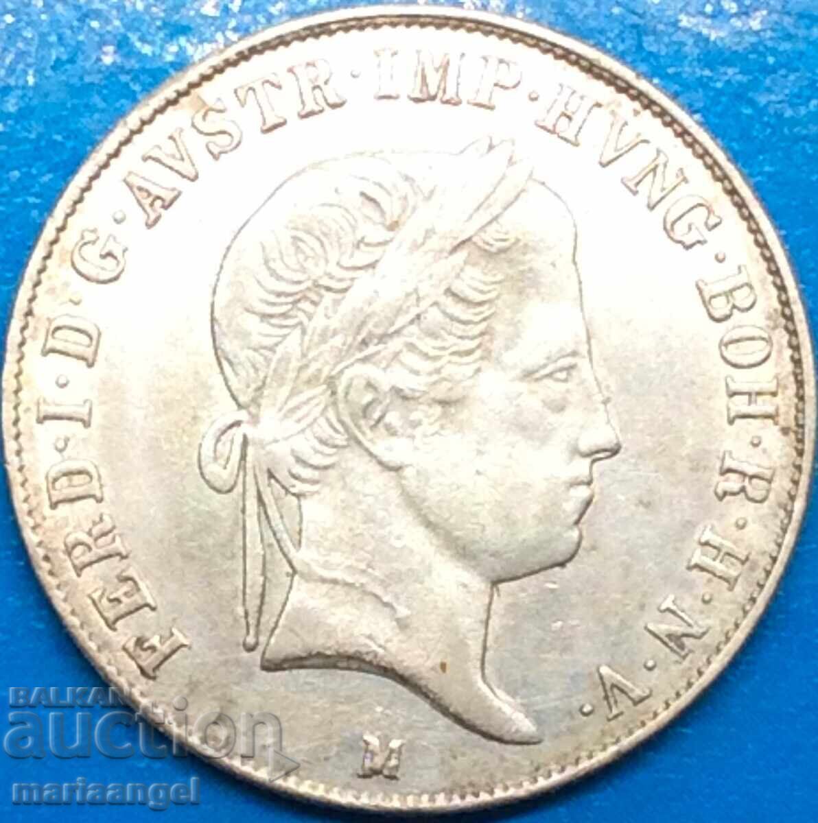 Auction  20 Kreuzer 1842 Austria for Italy M-Milan Ferdinand