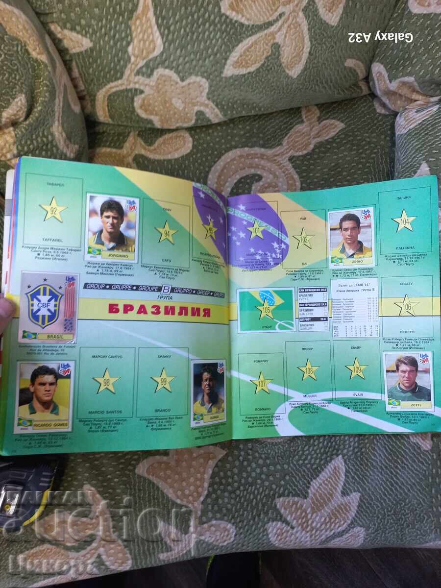 ΑΛΜΠΟΥΜ ΜΕ ΑΥΤΟΚΟΛΛΗΤΑ PANINI USA 94 ΠΑΓΚΟΣΜΙΟ ΚΥΠΕΛΛΟ ΠΟΔΟΣΦΑΙΡΟΥ - 6