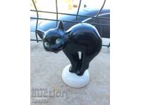 BLACK PORCELAIN CAT FIGURE KITTEN GOEBEL