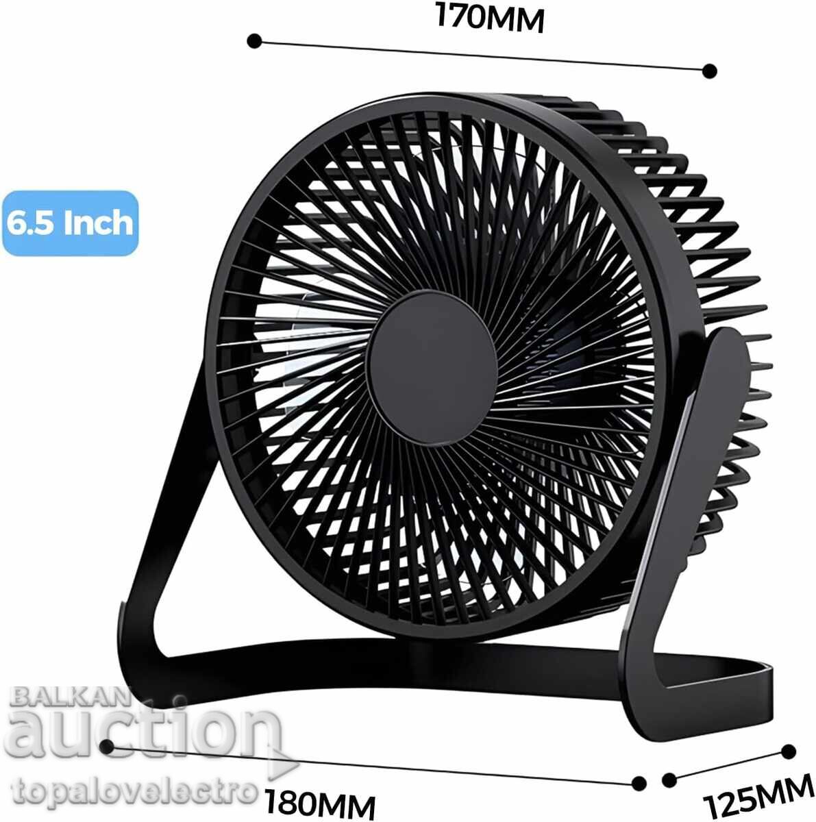 Ventilator de masă USB, 2 viteze, rotație 360° cu preț 12.00 BGN | € 6.14 Ventilator de masă USB, 2 viteze, rotație 360° cu preț 12.00 BGN | € 6.14