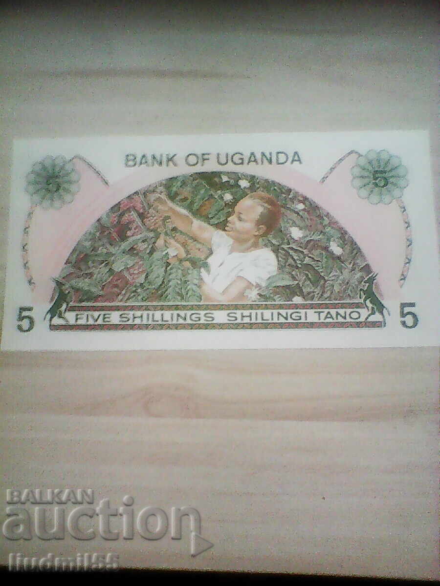 UGANDA 5 Shillings 1982 UNC