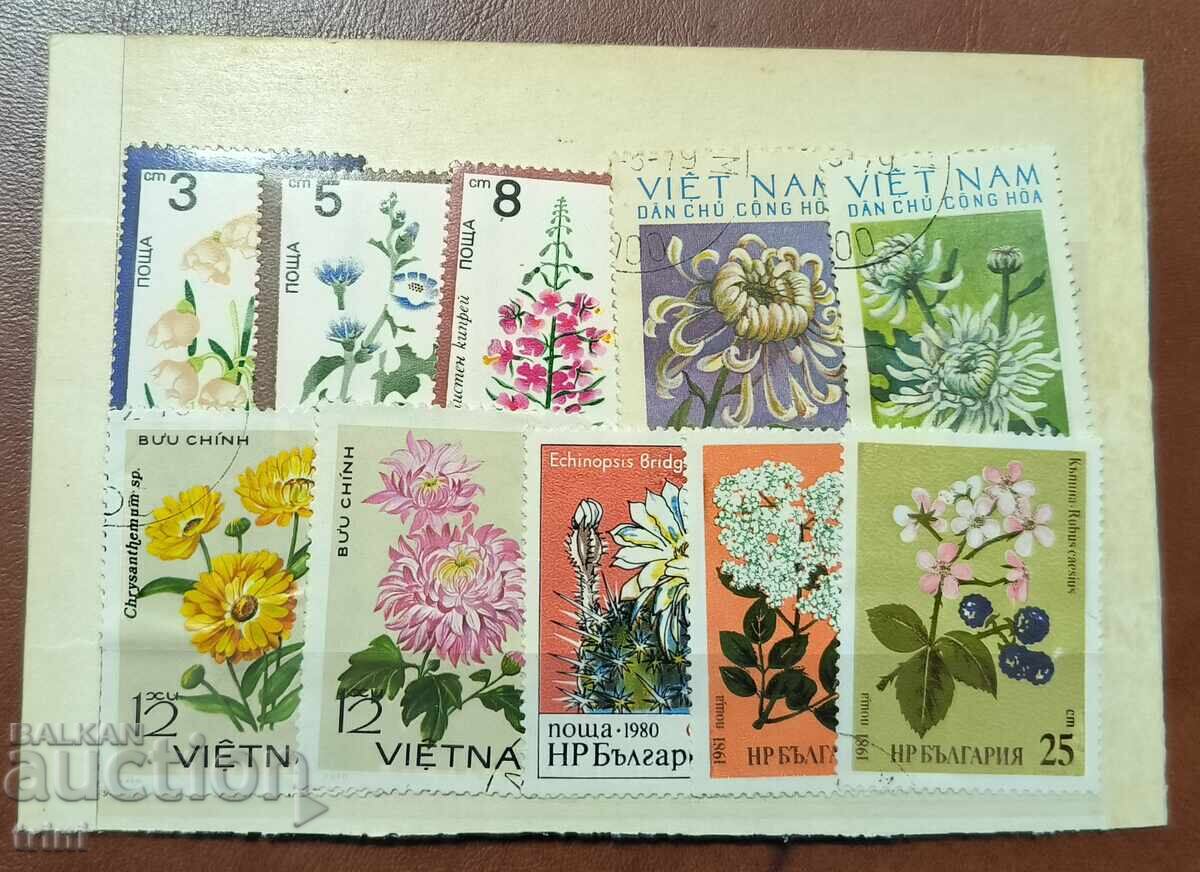 Λοτ γραμματοσήμων χλωρίδας Λοτ γραμματοσήμων χλωρίδας