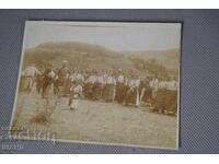 1918 PSV Old Military Photo of Officers at a Horo Dance, Rubino Train Station