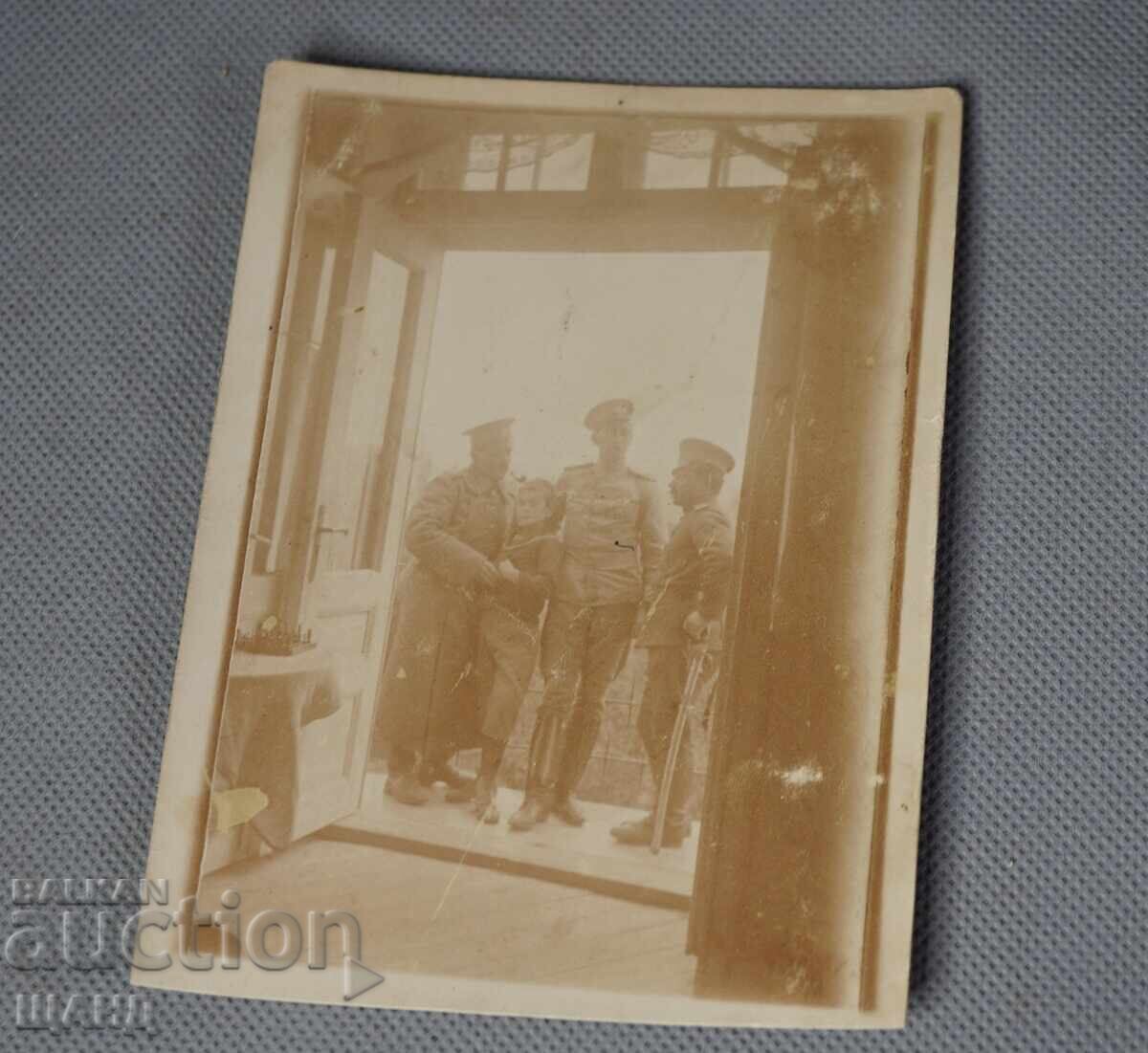 Old Military Photo of Officers in Uniform Old Military Photo of Officers in Uniform