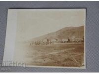 Old Military Photo of Officers in Uniform with Trucks