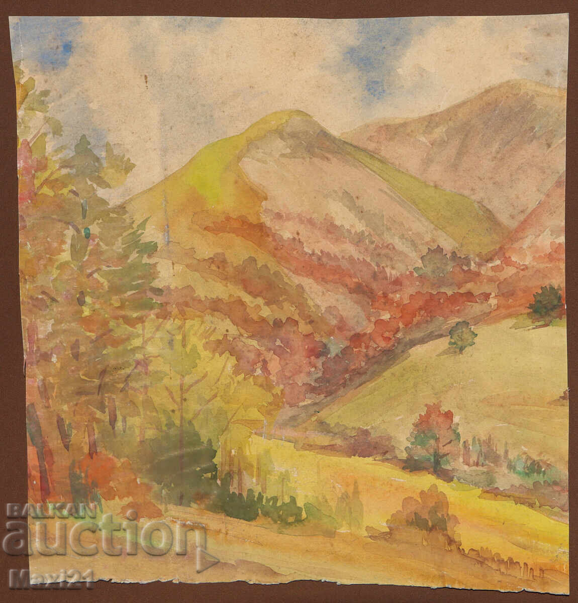 Ακουαρέλα τοπίο φύση με τιμή 100.00 BGN | € 51.13