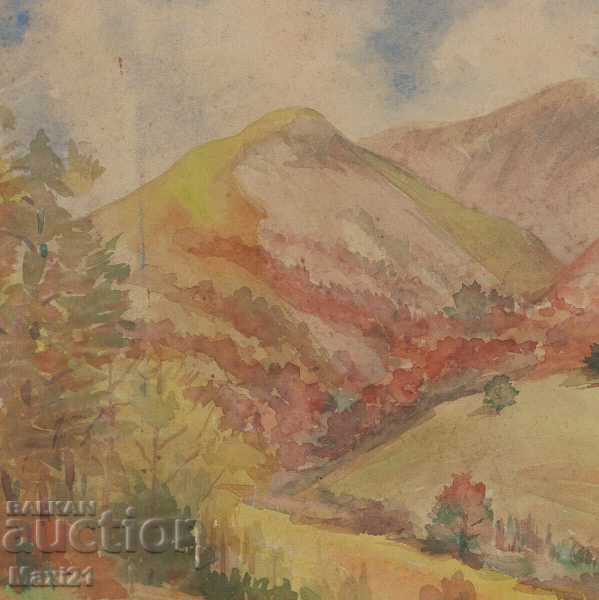 Ακουαρέλα τοπίο φύση - 5