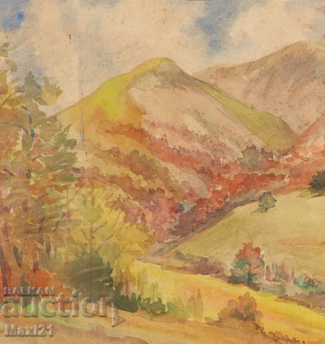 Ακουαρέλα τοπίο φύση