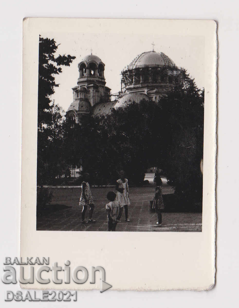 СОФИЯ ремонт Александър Невски стара снимка 6.4x9см /79075