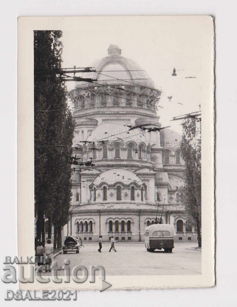 SOFIA repair Alexander Nevski old photo 6.4x9cm /79074