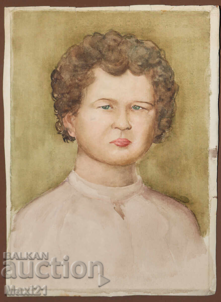 Tablou vechi, portret de copil cu preț 150.00 BGN | € 76.69